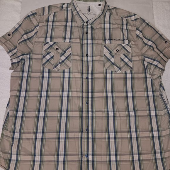 I JEANS by BUFFALO MEN'S SHORT SLEEVE BUTTON DOWN SHIRT - Picture 4 of 8